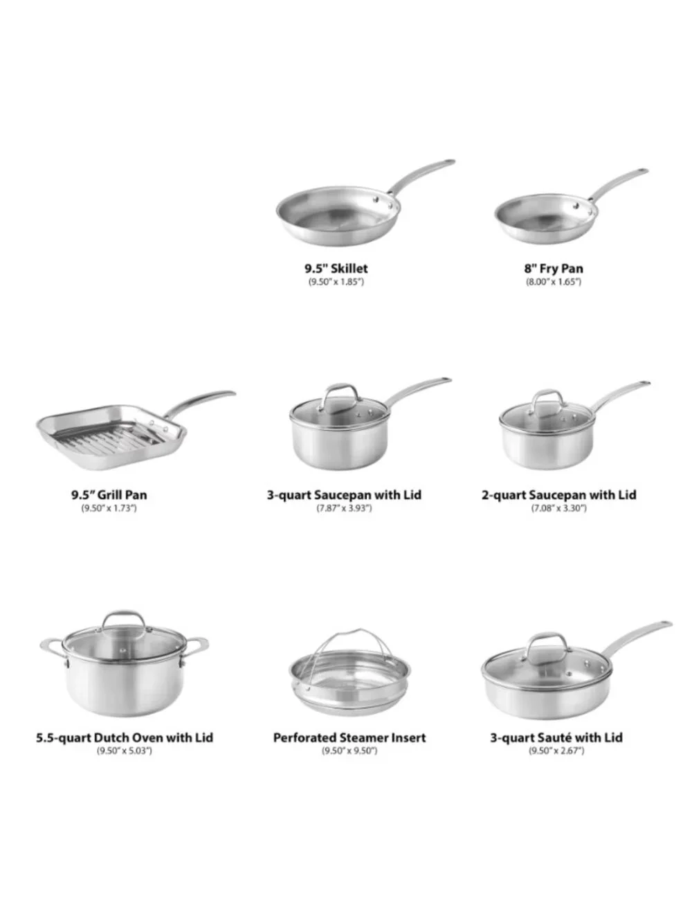 The Pioneer Woman Home Silver Utensils 28Piece Stainless Steel Lids Cookware Set